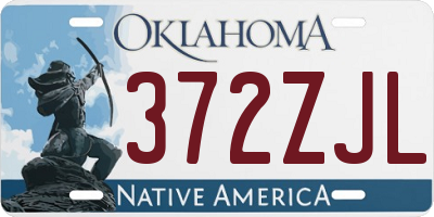 OK license plate 372ZJL
