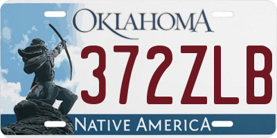 OK license plate 372ZLB