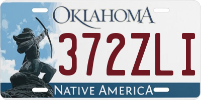 OK license plate 372ZLI