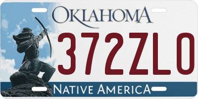 OK license plate 372ZLO