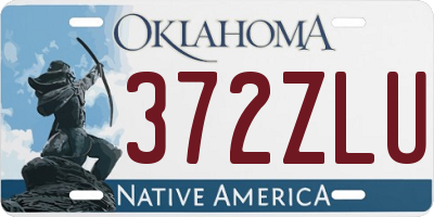 OK license plate 372ZLU