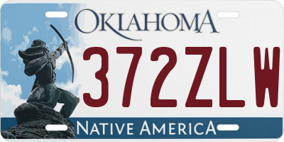 OK license plate 372ZLW