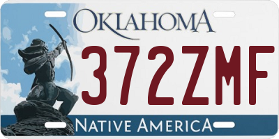 OK license plate 372ZMF