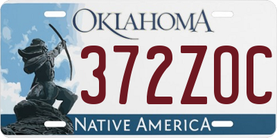 OK license plate 372ZOC