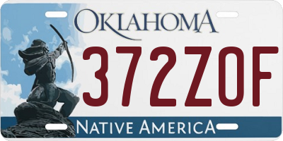 OK license plate 372ZOF