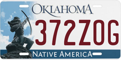 OK license plate 372ZOG