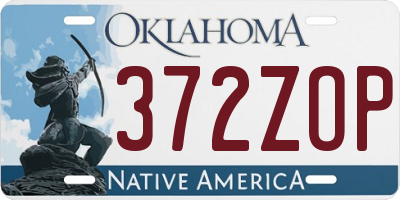 OK license plate 372ZOP