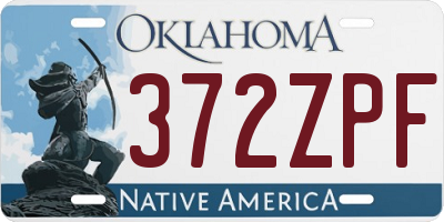 OK license plate 372ZPF
