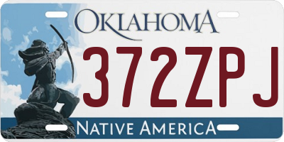OK license plate 372ZPJ