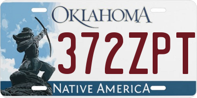 OK license plate 372ZPT