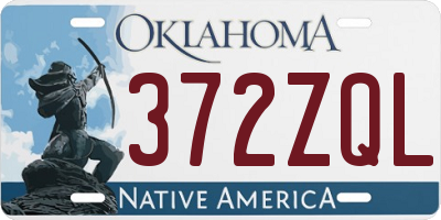 OK license plate 372ZQL