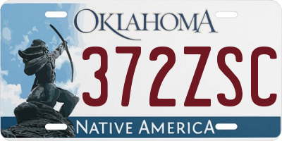 OK license plate 372ZSC
