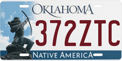 OK license plate 372ZTC