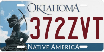 OK license plate 372ZVT