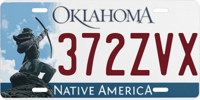 OK license plate 372ZVX