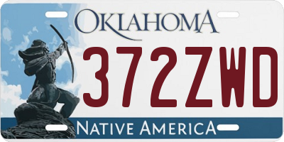 OK license plate 372ZWD