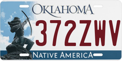 OK license plate 372ZWV