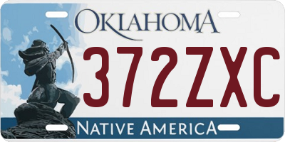 OK license plate 372ZXC