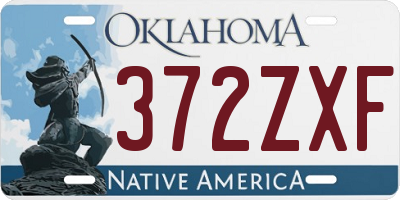 OK license plate 372ZXF