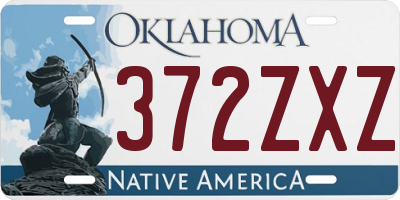 OK license plate 372ZXZ