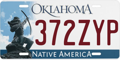 OK license plate 372ZYP