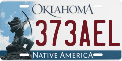 OK license plate 373AEL