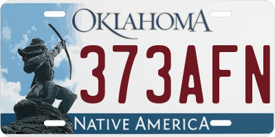 OK license plate 373AFN
