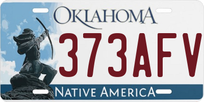 OK license plate 373AFV