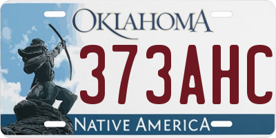 OK license plate 373AHC