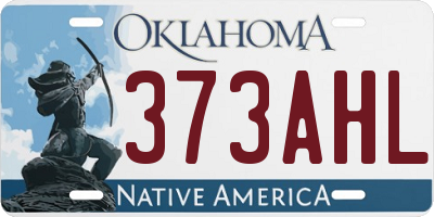 OK license plate 373AHL