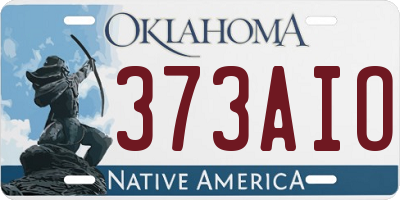 OK license plate 373AIO
