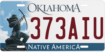 OK license plate 373AIU