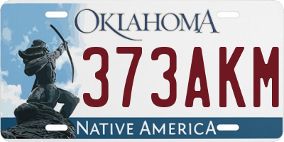 OK license plate 373AKM