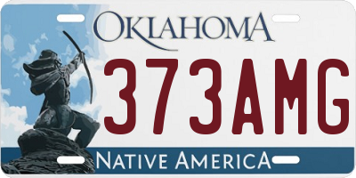 OK license plate 373AMG