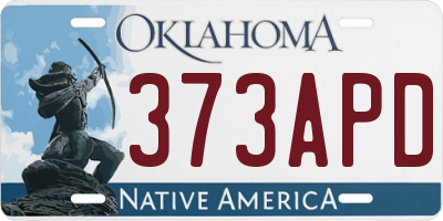 OK license plate 373APD