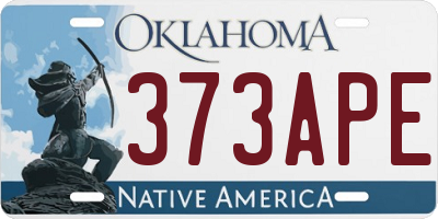 OK license plate 373APE