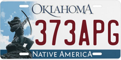 OK license plate 373APG
