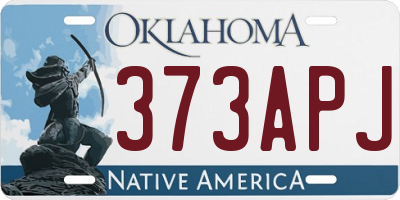 OK license plate 373APJ
