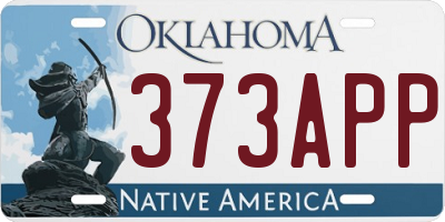 OK license plate 373APP