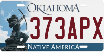 OK license plate 373APX