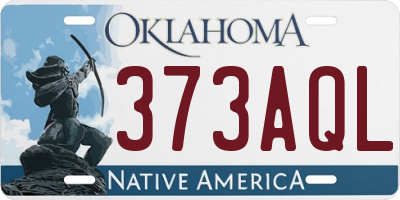 OK license plate 373AQL