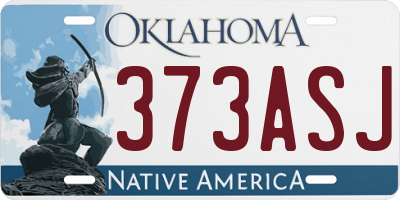 OK license plate 373ASJ