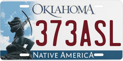 OK license plate 373ASL