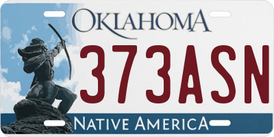 OK license plate 373ASN