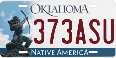 OK license plate 373ASU