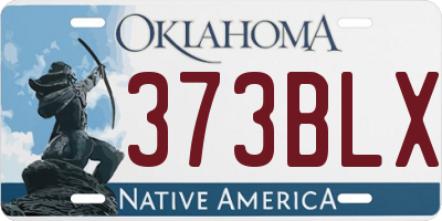 OK license plate 373BLX