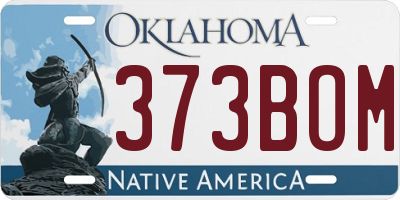 OK license plate 373BOM