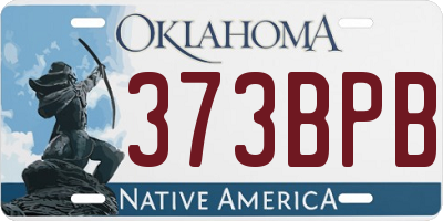 OK license plate 373BPB