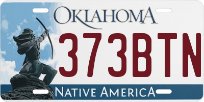 OK license plate 373BTN