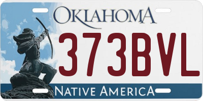 OK license plate 373BVL